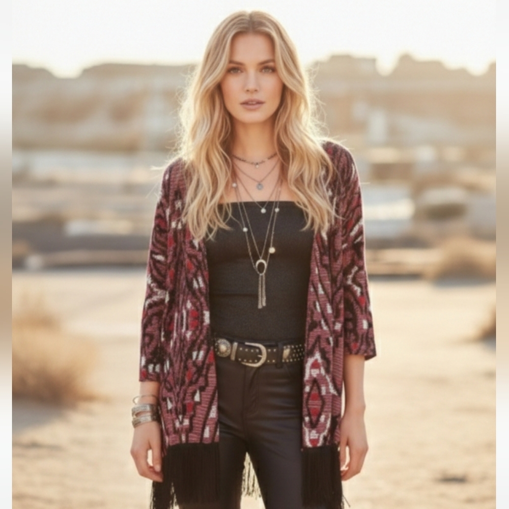 H&M Boho Fringe Cardigan